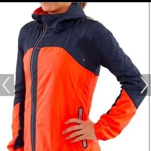 Navy and orange lululemon get up and go coat